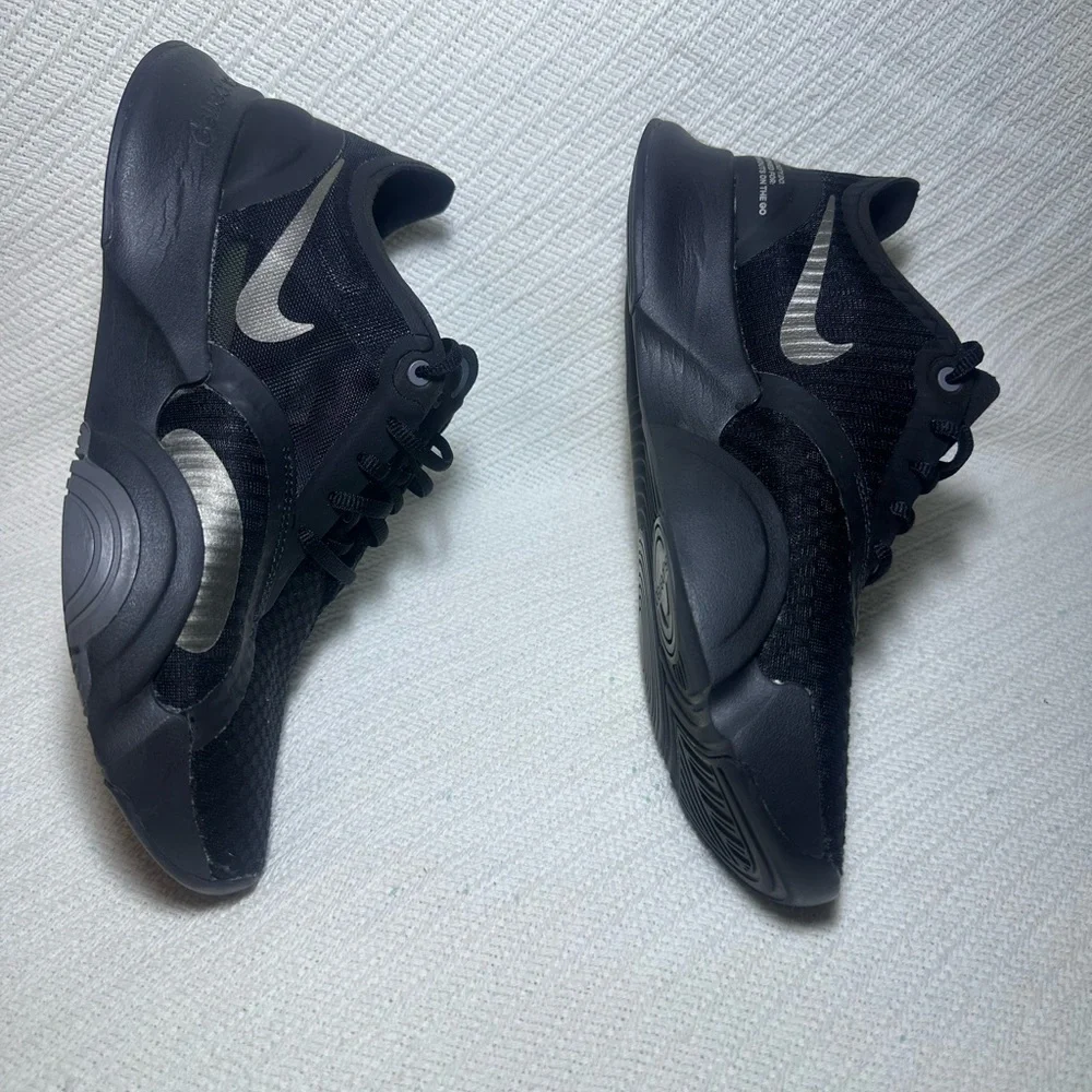 Nike Superrep Go Black iron Grey Sneakers with Silver Accents